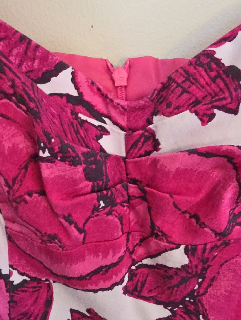 Donna Ricco Fuchsia Pink and White Floral Sundress - Picture 4 of 5